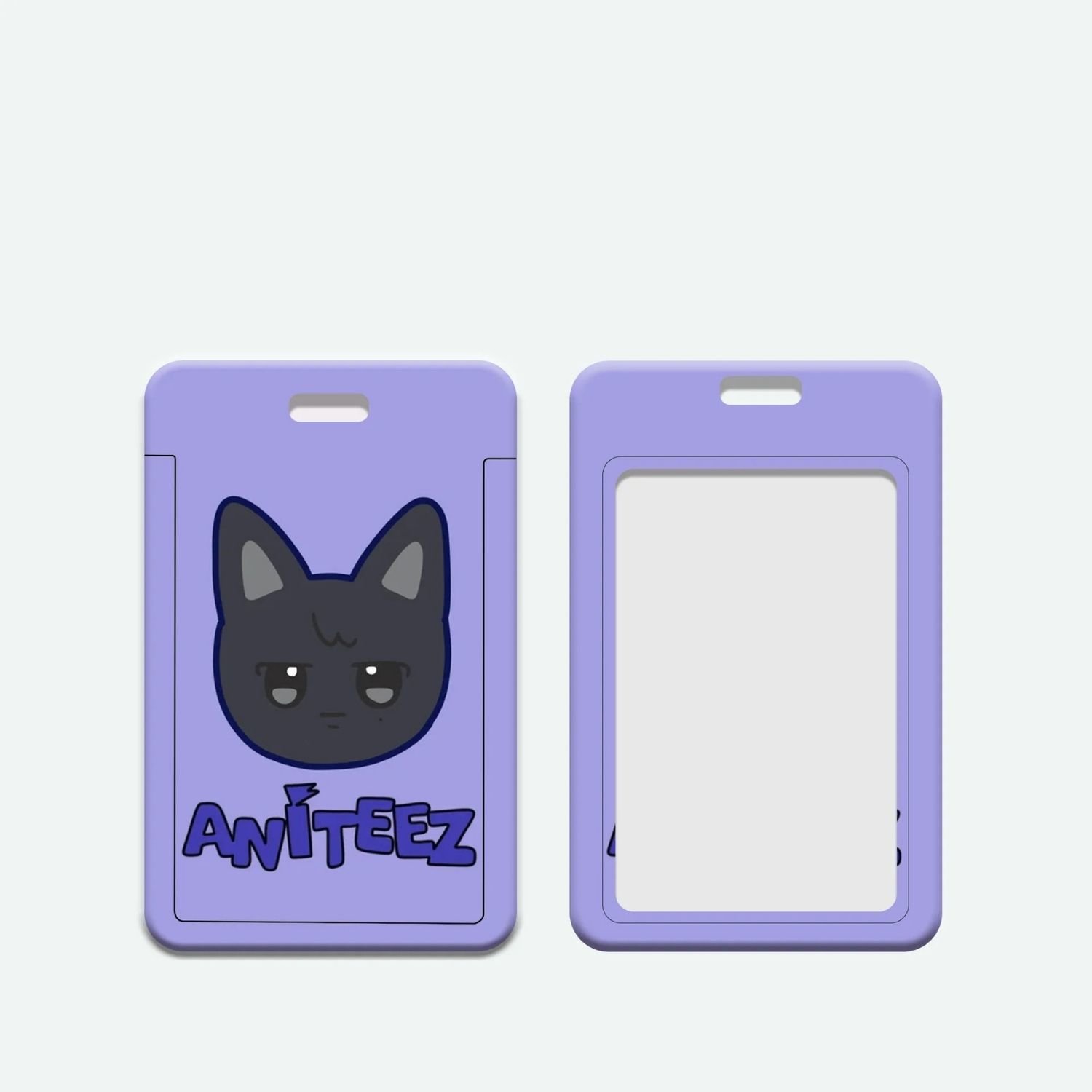 ATEEZ ANİTEEZ Woo Young '' WOOYOnyang '' Sert Kapak Card Holder/Anahtarlık