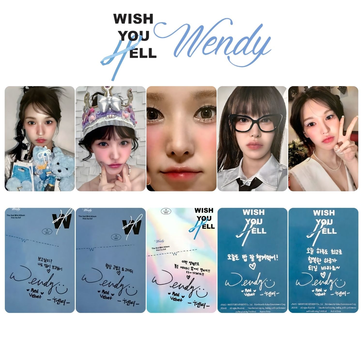 RED VELVET Wendy '' Wish You Hell '' Photocards Set