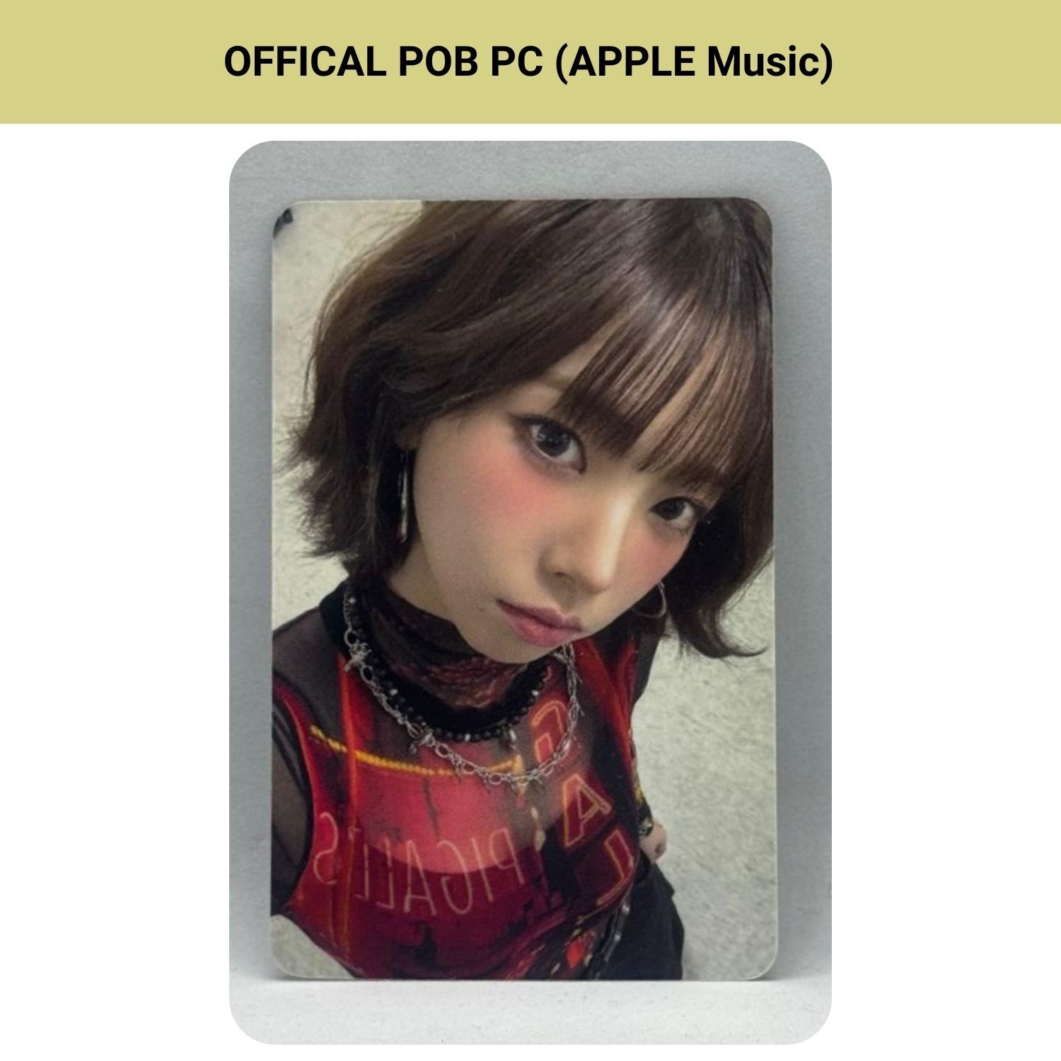 AESPA Karina '' Dirty Work '' Apple Music POB Photocard