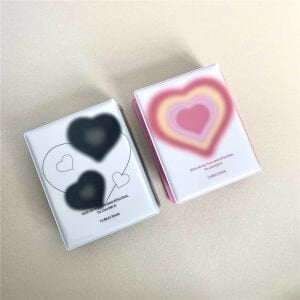 Pembe Siyah Kalp Mini Album Binder
