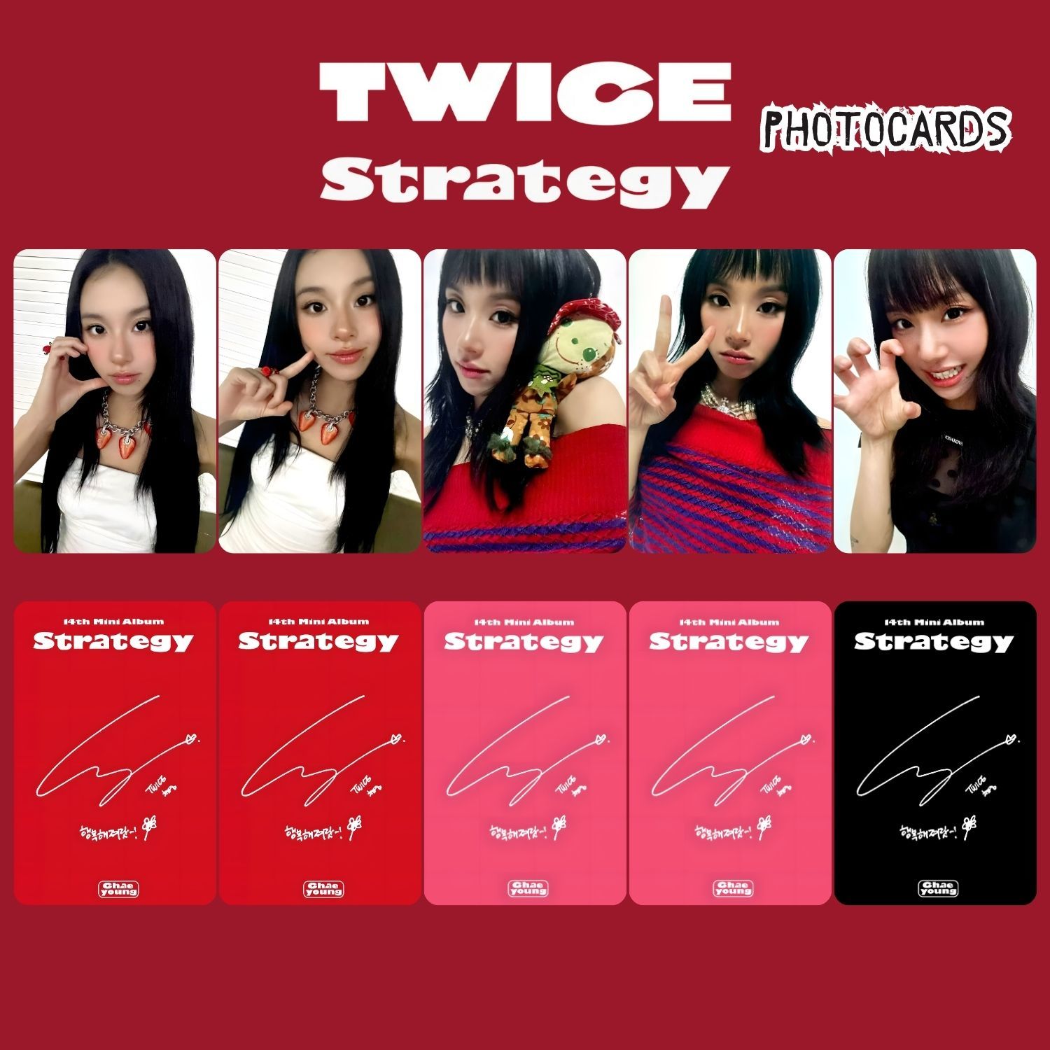 TWICE Chaeyoung '' Strategy '' Photocards Set