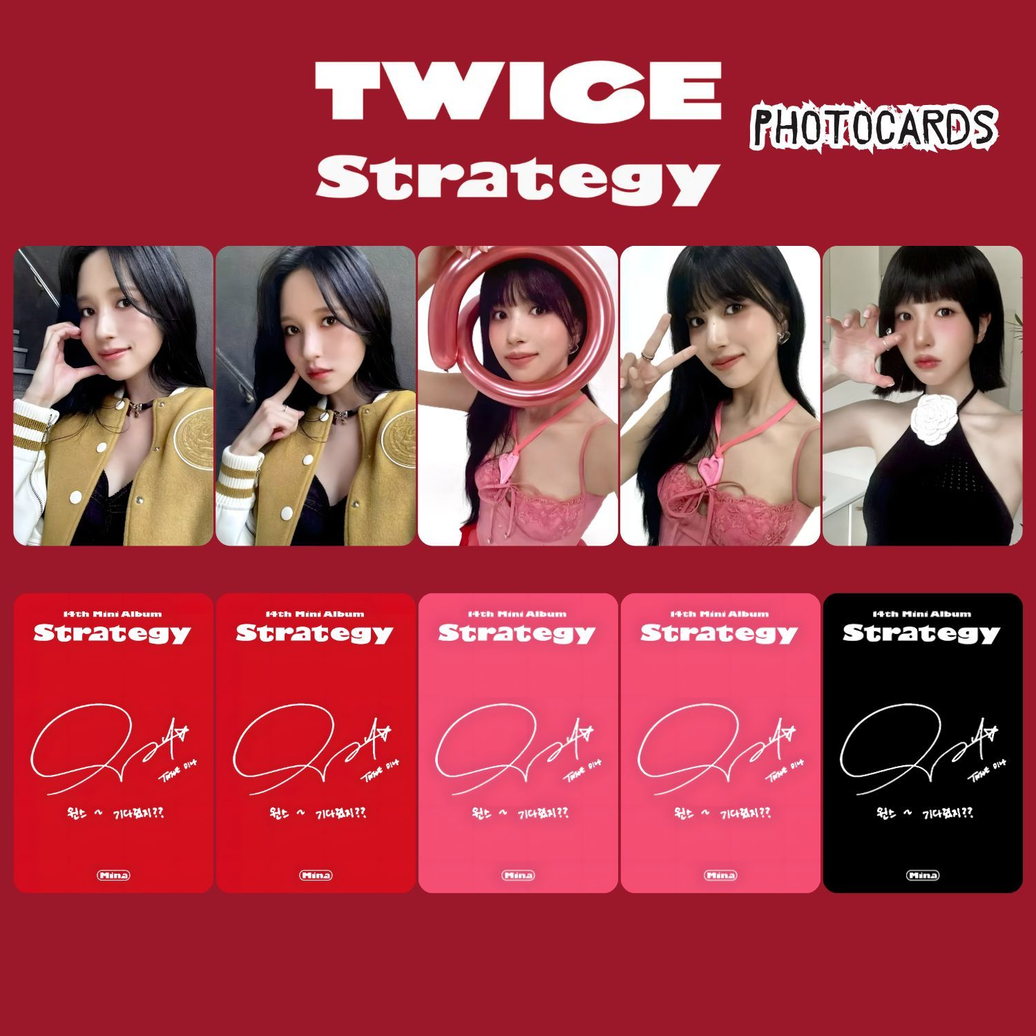 TWICE Mina '' Strategy '' Photocards Set