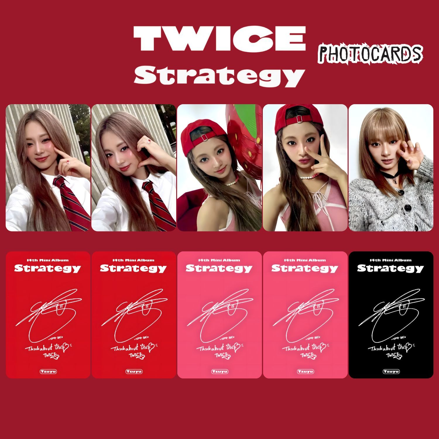 TWICE ツウィ tzuyu strategy 封入 コンプリート TWICE Tzuyu '' Strategy '' Photocards Set