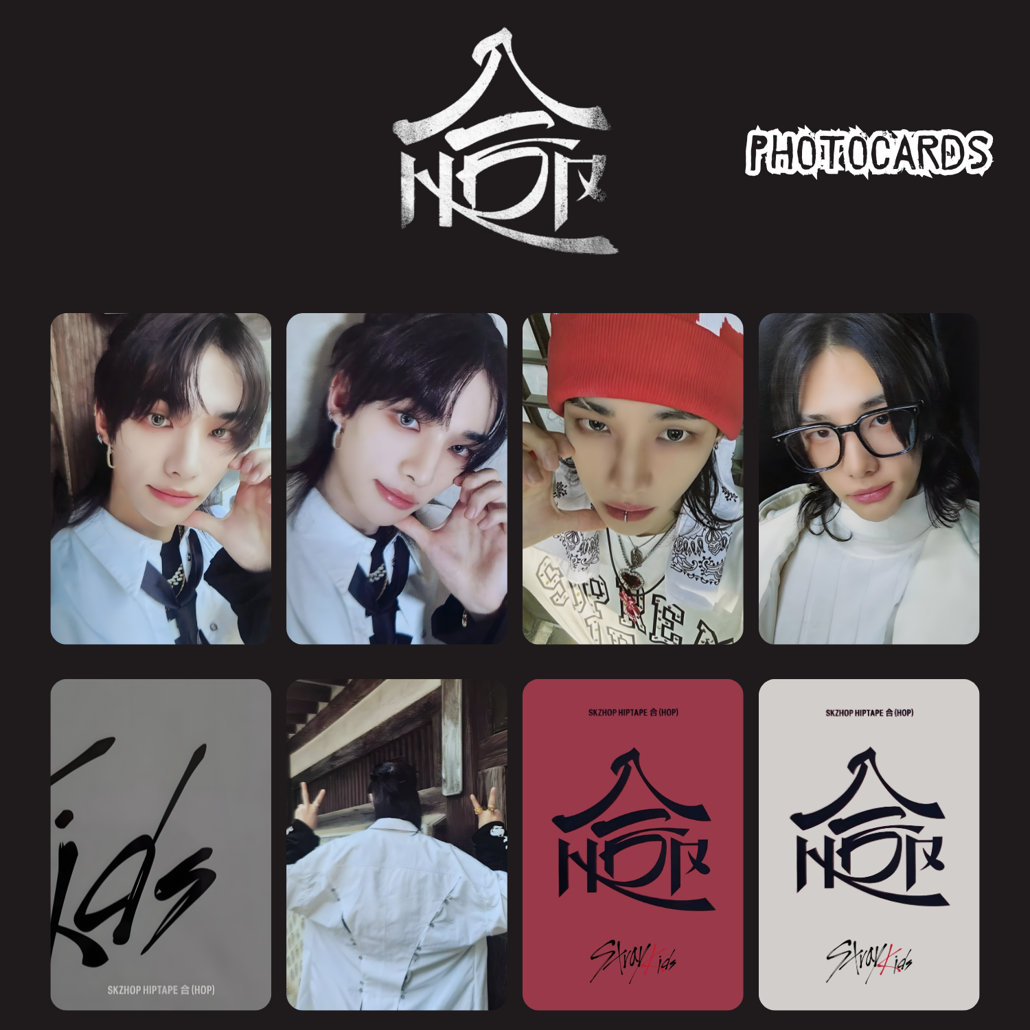 STRAY KIDS Hyunjin '' Skzhop Hiptape '' Photocards Set