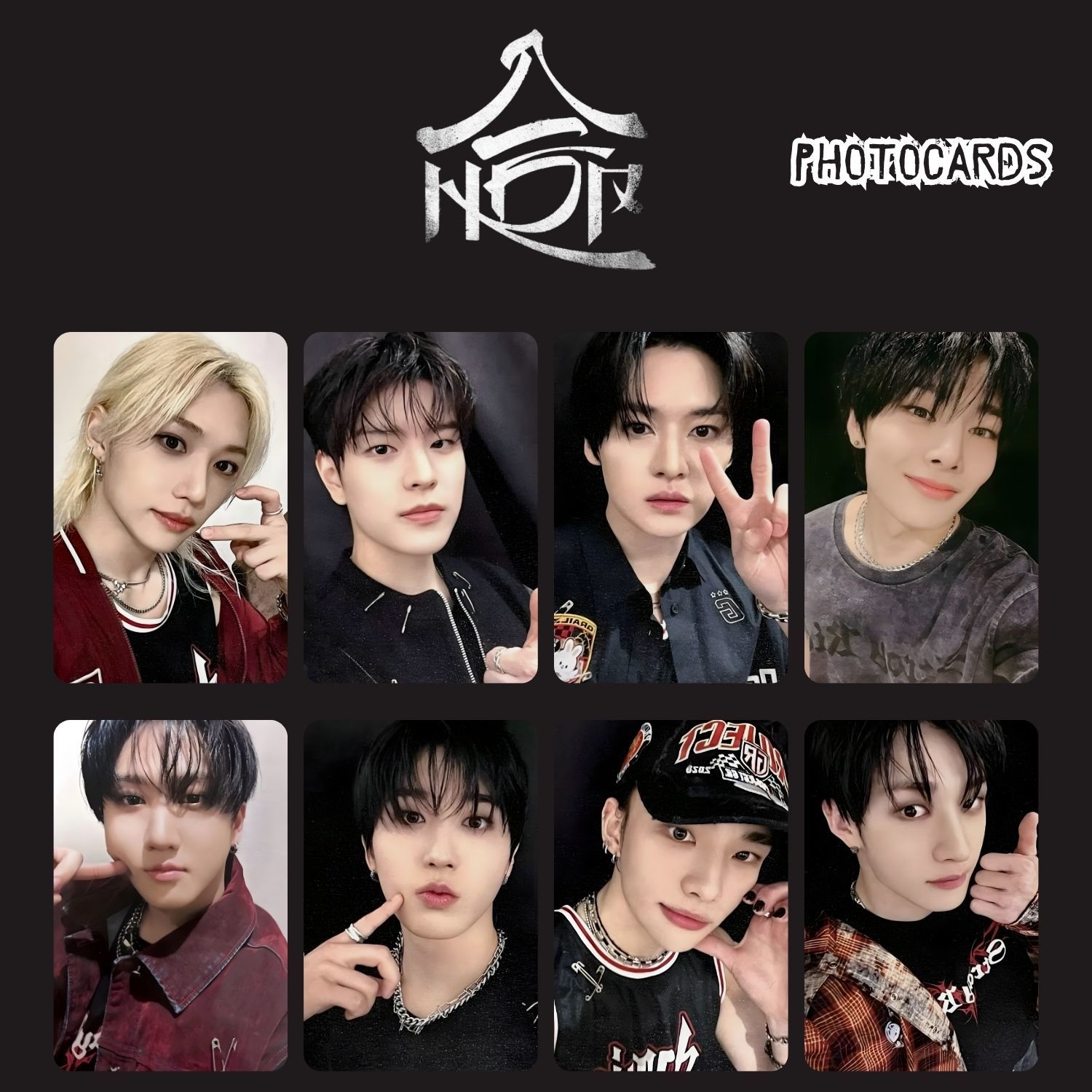 STRAY KIDS '' Skzhop Hiptape '' POB 3 Photocards Set
