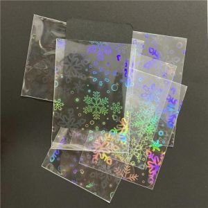 Şeffaf Kar Tanesi Desenli Kart Koruyucu (5 Adet)