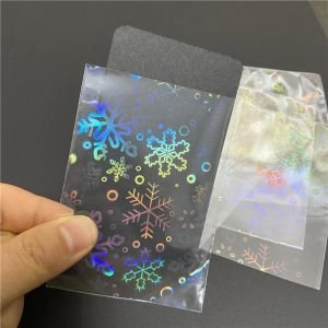 Şeffaf Kar Tanesi Desenli Kart Koruyucu (5 Adet)