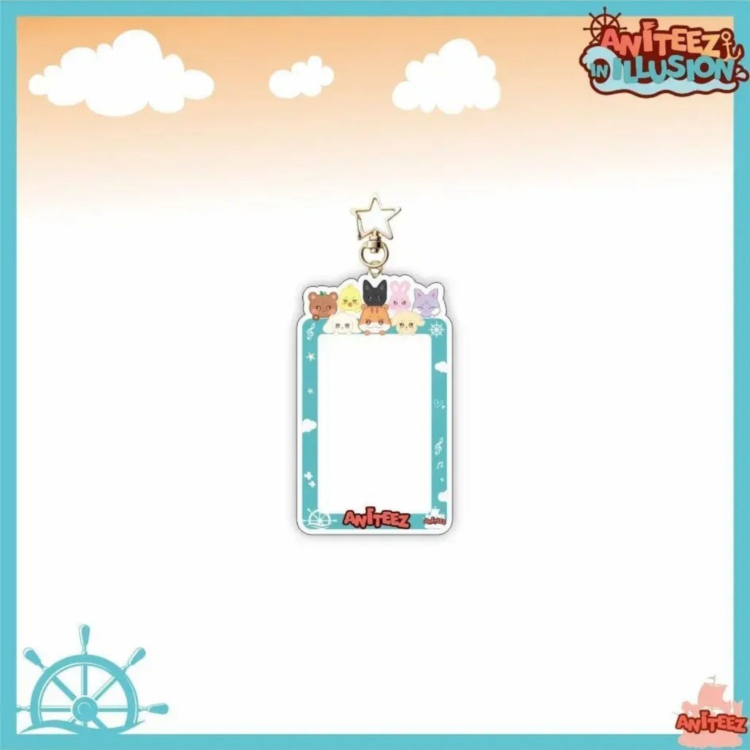 ATEEZ Aniteez Sert Kapak Card Holder/Anahtarlık