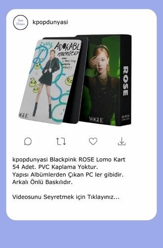 BLACKPINK ROSE LOMO KART